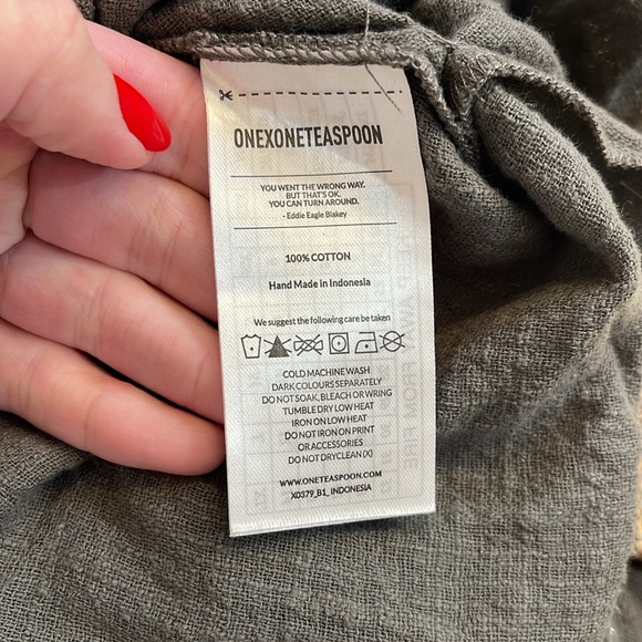 One x Oneteaspoon Cotton High Neck Tunic Top - Picture 5 of 5